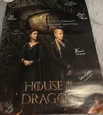 House Of The Dragon x11 cast Signed Poster Swau ( Matt Smith ) (fabian) (Tom)