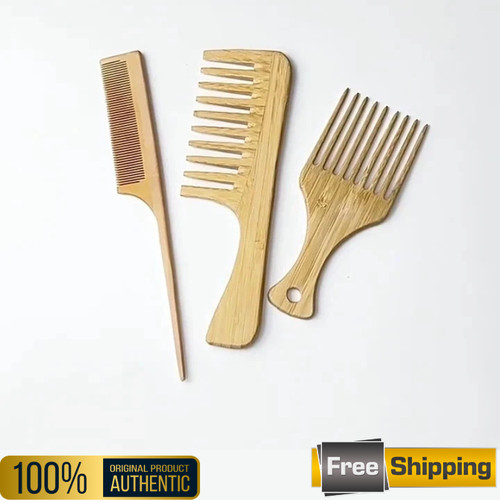 Natural bamboo hair - comb, |