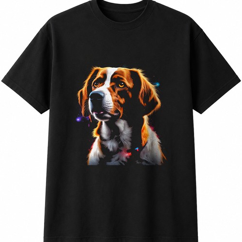 Brittany spaniel glowing mens - glowing,