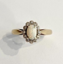 Opal & Diamond 9ct Gold Ring