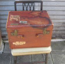 Antique leather Luggage multi
