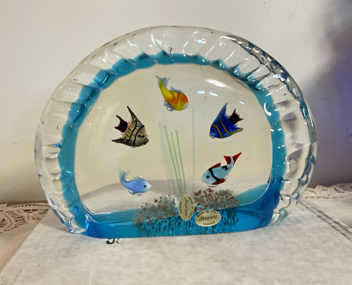 Murano art glass fish - glass,