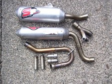 Honda CRF250R Exhaust Silencers System Three Dep Pipes Used Good Condition