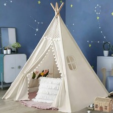 160cm large canvas kids teepee - 160cm,