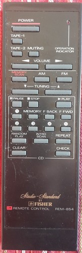 Fisher receiver remote rem 854 - fisher,