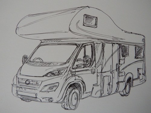 Original pen ink drawing - &,