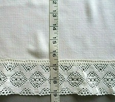  1 Chair Back Cover. Antimacassar. 2 ins Wide Lacy Decoration. 19 ins long.