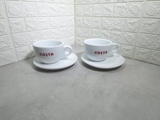 x2 Costa Cup And Saucer Duo Set Costa Coffee Mug Cup Tableware Serveware
