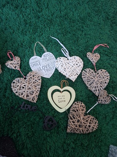 Hanging wall heart decorations - wall,