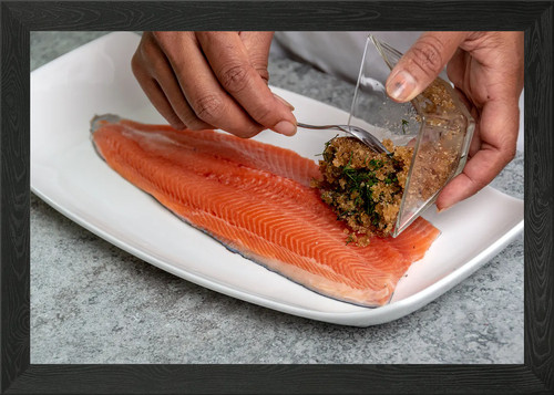Salmon framed wall art - art, poster