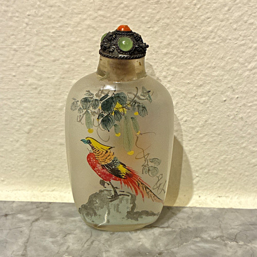 Chinese snuff painted - chinese, birds
