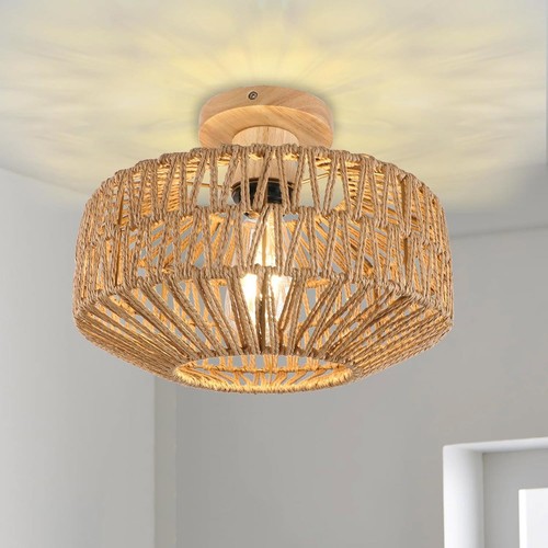 Rustic ceiling light - light, bamboo