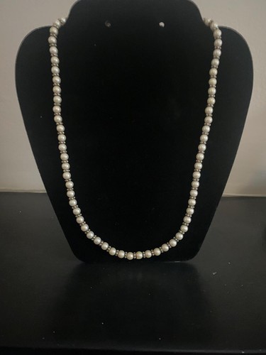 Napier faux pearl and - , silver