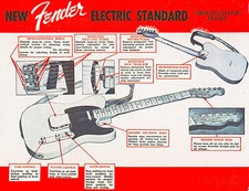 1950 Fender Guitar Advertisement Vintage Ad  BROADCASTER - Beautiful Repro 