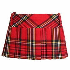 9" Ladies Women Girls Tartan Mini Micro Pleated Skirt Kilt Hipster