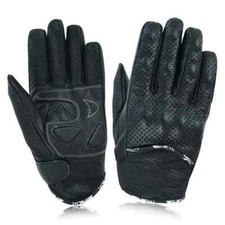 Leather motorbike gloves - leather,
