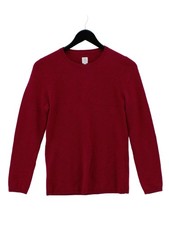 John Lewis Women's Jumper UK 8 Pink 100% Cashmere Round Neck Pullover