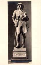 RPPC Cameronians Scottish Rifles Private Statuette Scotland UK Postcard D87