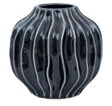 ORGANIC RIBBED ROUND VASE
