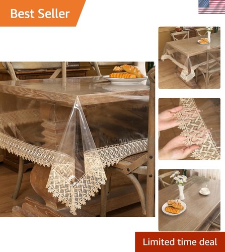 Clear vinyl tablecloth - clear,