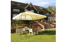 Garden 3m x 3m Steel Art Luxury Outdoor Gazebo - grade B return RRP £149.99