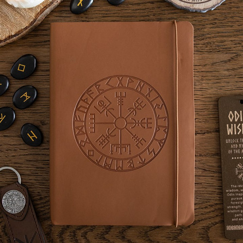 Embossed viking vegvisir - embossed, a5
