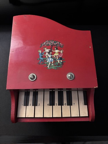Vintage wooden toy baby grand - wooden,