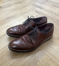 TED BAKER Archerr 2 Mens Red-ish Brown Leather Wingtip Brogue Shoes UK 9 /EU 43*