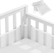 Vicloon Cot Bumper, 2Pcs Breathable Mesh Cot Liner, Crib Rail Cover Baby Crib Bu
