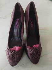 Jones Ladies Celina Purple satin stiletto heeled court shoes size 6 UK/39 EU