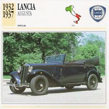 1932-1937 LANCIA AUGUSTA Classic Car Photograph / Information Maxi Card