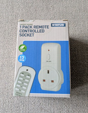 STATUS Remote Control Socket White Remote Control Plug UK Pack of 1 Boxed