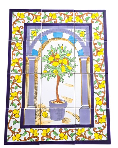 Tile picture hand painted