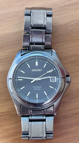 Seiko titanium 100m 7n42 - titanium, 7n42-8a90