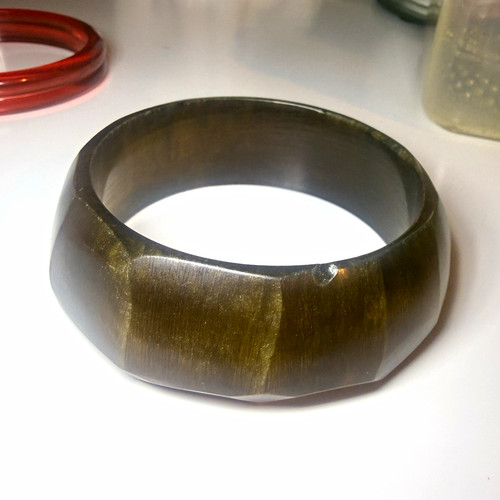 Bakelite brown bangle - brown,