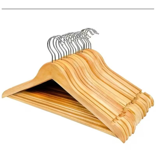 15pc wooden coat hangers - coat,
