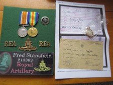 WW1 VICTORY/WAR MEDAL PAIR