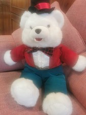 Large vintage 24 inch Dressed Up  Teddy Bear. Unique Xmas present. 