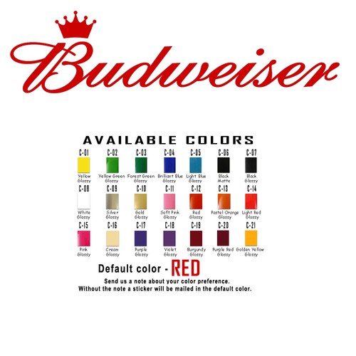 Vinyl decal sticker budweiser - vinyl,