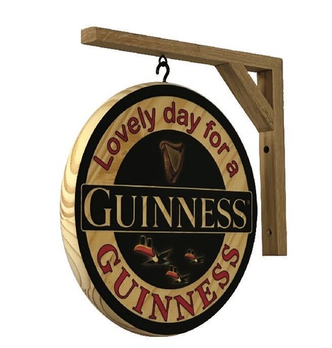 Guinness wooden pub sign - pub, 12”