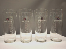 4X Pint Beer Larger Glasses Branded -  Fosters Man Cave BBQ Party Events #12