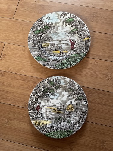 Vintage plates the hunter - vintage, by