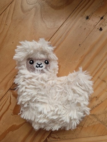 Small llama alpaca white grey - white,