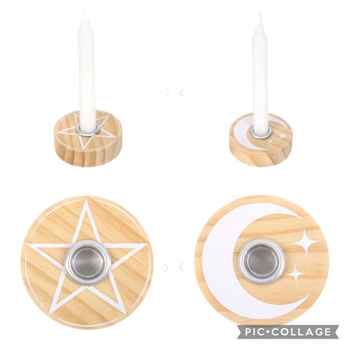 Spell candle holder natural - candle,