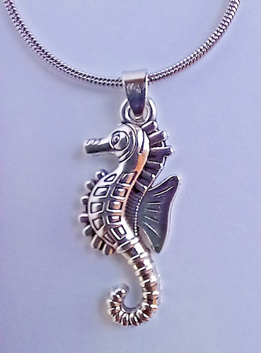 Seahorse charm necklace - seahorse,