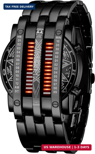 Binary matrix blue led digital - binary,
