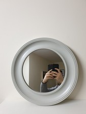 Round Grey Painted Cottagecore