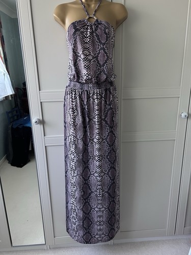 Strapless maxi dress snakeskin