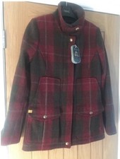 BNWT Joules Field Coat - Red Tweed - Size 8 (8135)