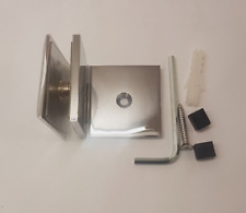 Wall to Glass clamp  for 8-12mm glass- polished chrome 54x50mm